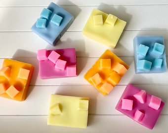 Spanish Cleaning Scents Pink Blue Orange Yellow All Available In Cute Wax Melt Cubes. Clean Villa Smell At Home. Fresh & Vibrant.