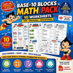 Counting Worksheets for Kids | 10 Printable Math Activity Pages | Number Recognition & Counting Practice | Preschool Kindergarten Homeschool
