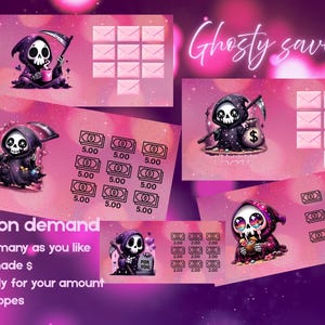 Kawaii Ghost Savings Challenges – Printable Money Tracker (Digital Download)