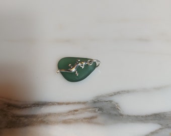Seaglass, 925 sterling silver pendants.