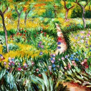 Claude Monet - Monet ́s garden in Giverny c98808 50 x 60 cm excellent oil painting
