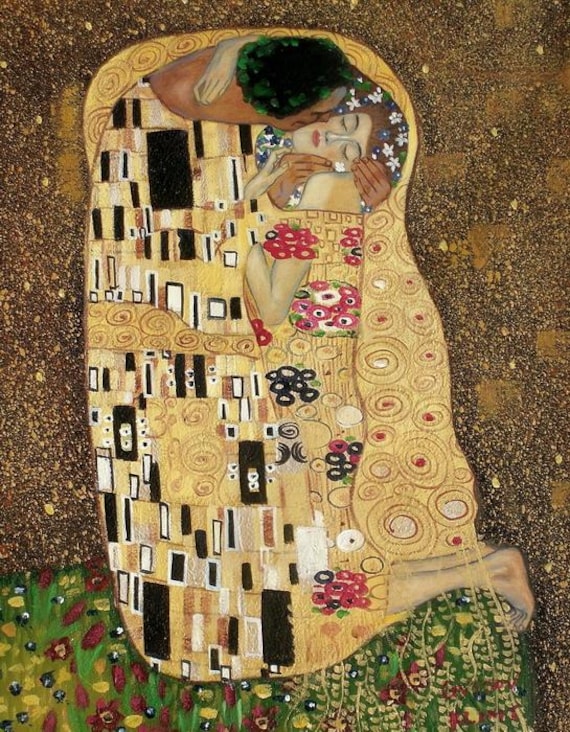 Gustav Klimt - the Kiss X75642 34 X 44 Cm Art Nouveau Oil Painting
