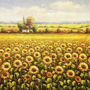 Sunflower Field in Tuscany k99802 90 x 120 cm oil painting hand painted