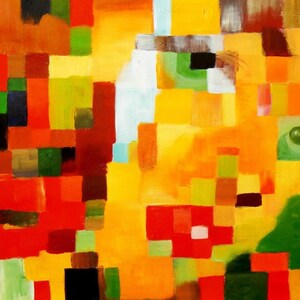 Klee incontra Lichtenstein mix - ragazza senza cerchietto d93181 60 x 90 cm divertente dipinto a olio