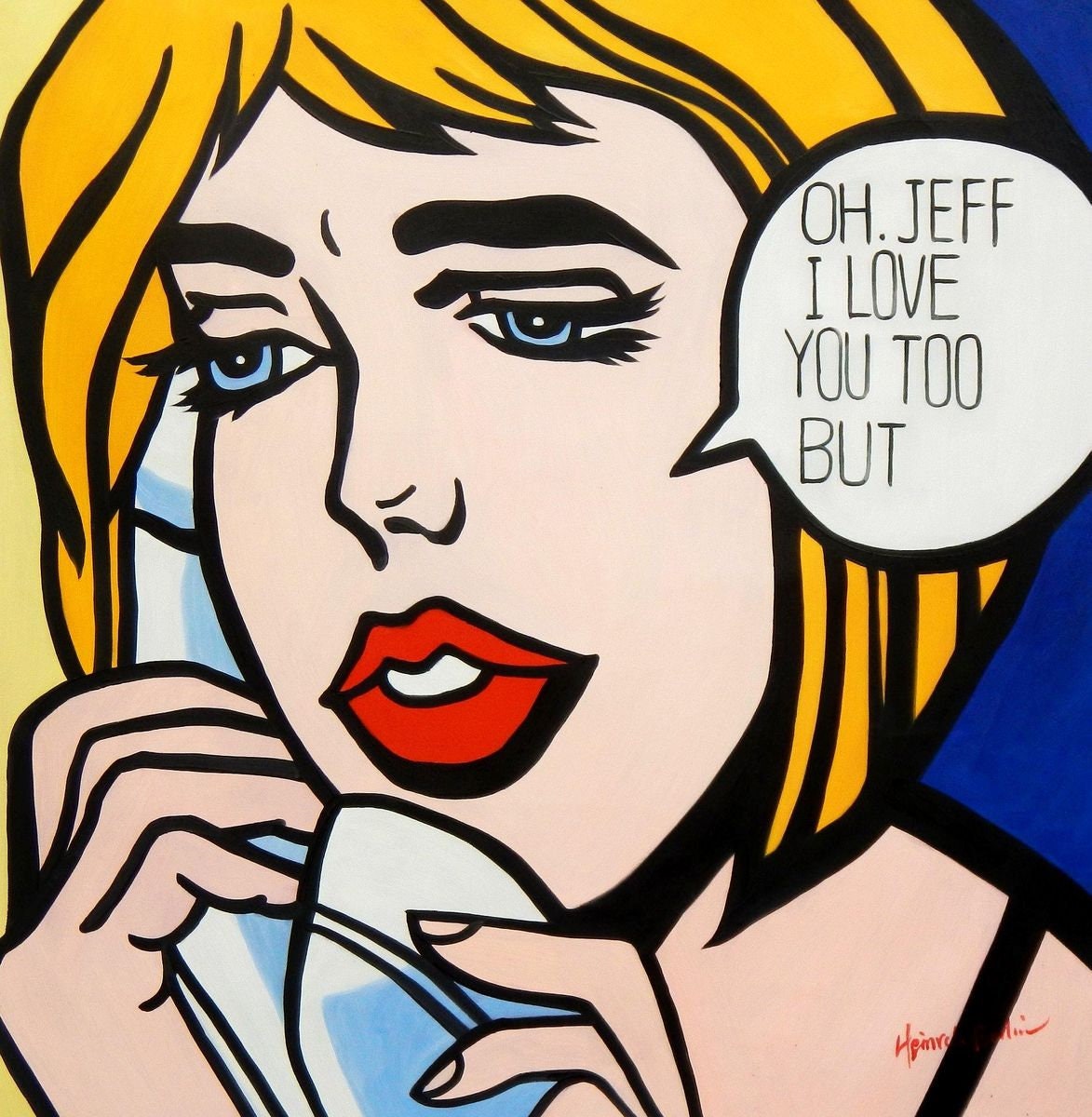 Homage to Roy Lichtenstein I Love You Pop Art G94647 80 X 80 image
