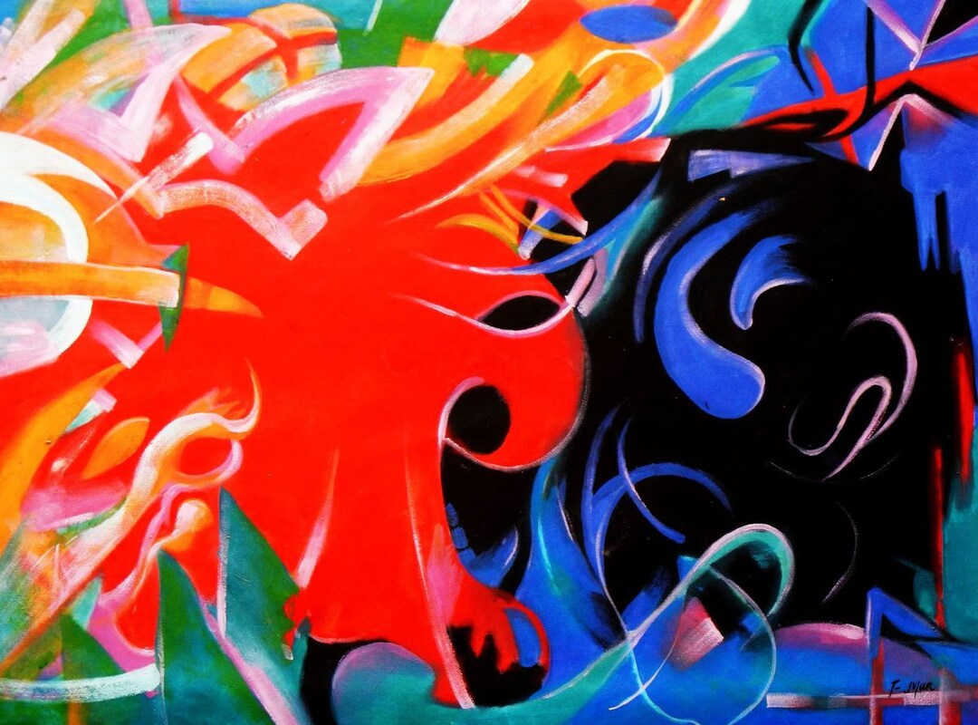 Franz Marc - Fighting Forms K93544 90 X 120 Cm Expressionism Oil