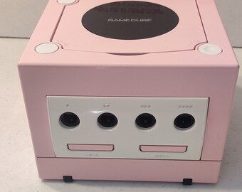 PicoBoot Modded Nintendo GameCube Console Light Pink and White (DOL-001)