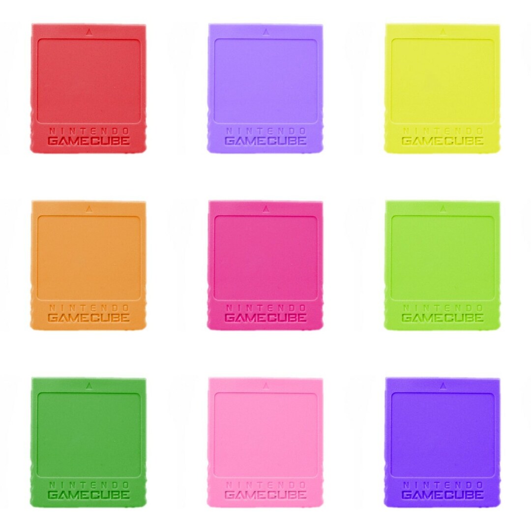 Custom Colored Nintendo Gamecube Memory Card 4MB 16MB or 64 Etsy