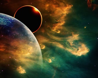 Digital Artwork Eclipse Nebula PNG Download