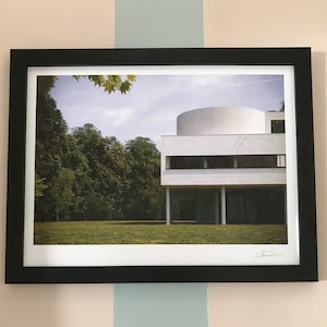 Le Corbusier Villa Savoye Modern brutalist architecture photographic Print - perfect home/office gift for architect/designer