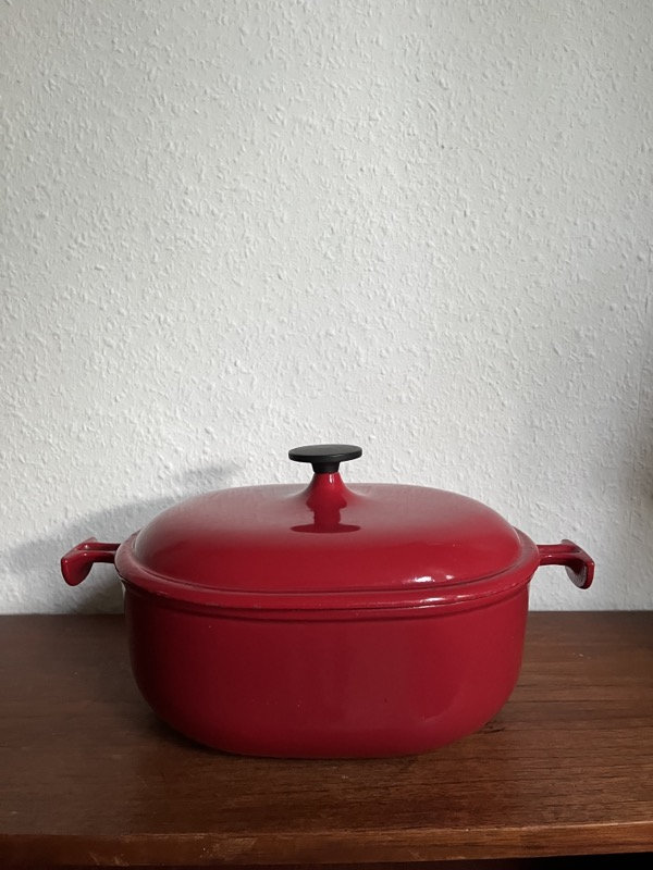 Le Creuset Red Enameled Cast Iron Rectangular Skinny Griddle 9.5x9.5 