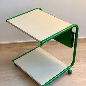 STUDIOSECONDLOVE - Ikea Vintage Trolley Coffee Table Strajk Rare 1975 Side Table Tomas Jelinek Green