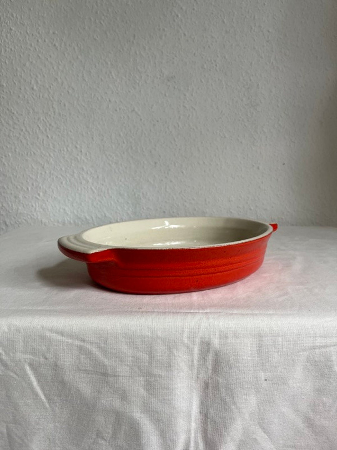 Le Creuset Vintage Stoneware Oven Shape Orange Red Etsy