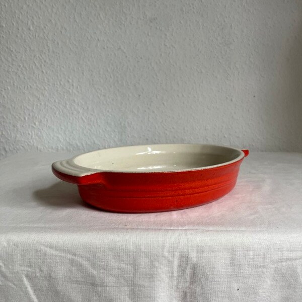 STUDIOSECONDLOVE - Le Creuset Vintage Stoneware Oven Shape Orange Red