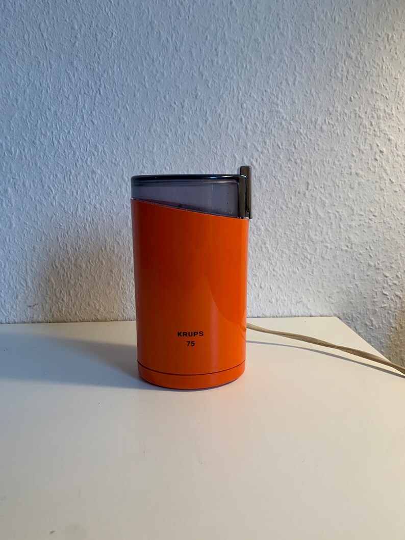 STUDIOSECONDLOVE SPACE AGE Krups 75 Type 203 Orange Red Chopper Coffee Mill Grinder Chrome Etsy