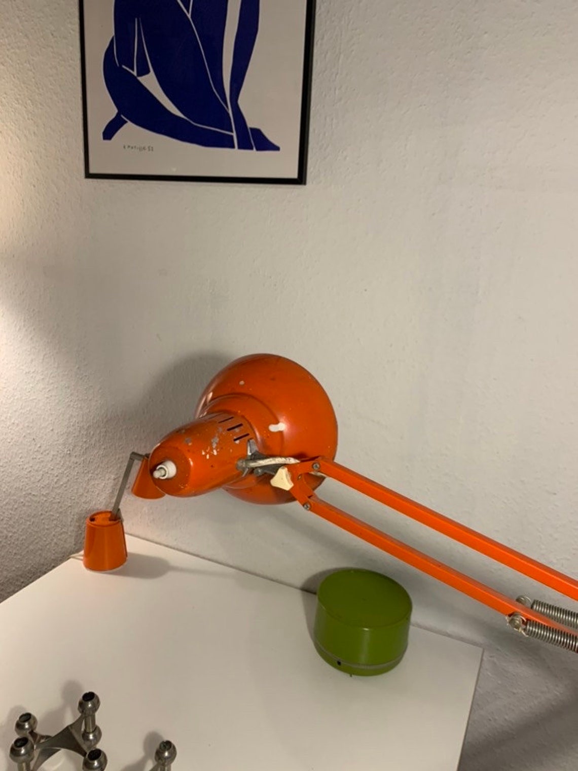 LEDU WASO ORANGE Architect Lamp Vintage 1970 Beige Sweden Etsy