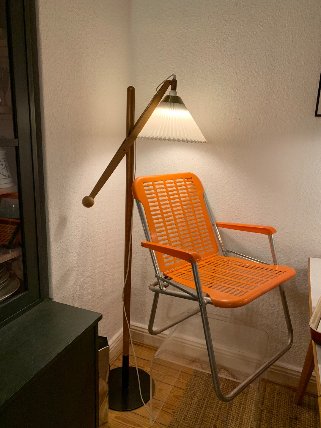 Siège Enfant Kettler Vintage 1970 – Aluminium – Fleurs Orange Et Blanches