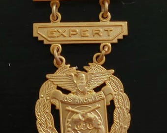 Los Angeles Police Department shooting medal DISTINGUISHED EXPERT LAPD