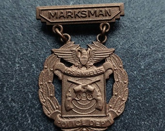 Los Angeles Police Department shooting medal MARKSMAN LAPD
