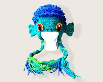 Sea monster crochet hat