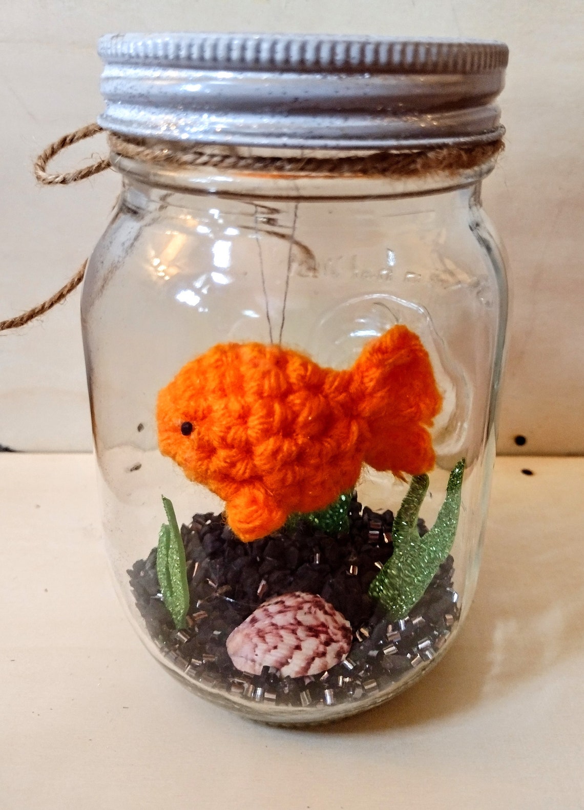 Pet Fish in a Jar choose Your Fish Color Goldfish in a Jar Etsy