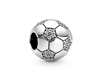 Genuine sterling silver 925 Football bracelet charm,Wedding,Birthday,Christmas,Anniversary gift