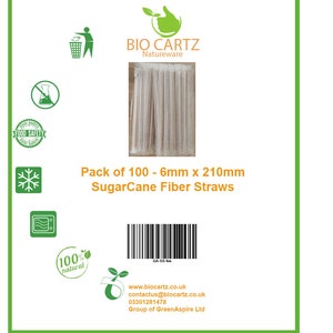 Biodegradable  sugar cane straws