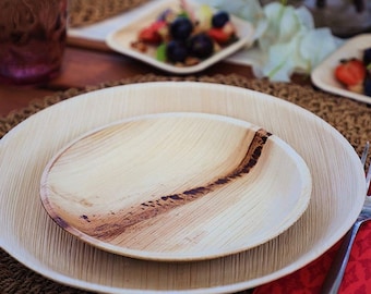 Areca Palm Leaf Plates | Biodegradable Eco-Friendly Party Plates (Pack of 20)