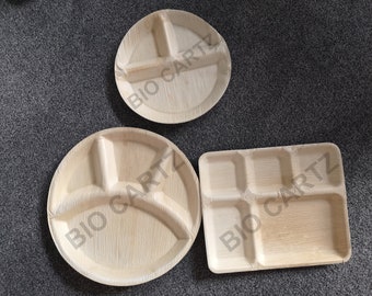 Areca Palm Leaf Plates (Pack of 25) | Biodegradable, Compostable Party Plates