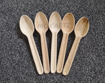 Areca Palm Leaf Spoons | Eco-Friendly Compostable Plates (Pack of 25)