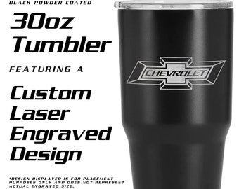 Custom Laser Engraved Drinkware - Chevy Bowtie