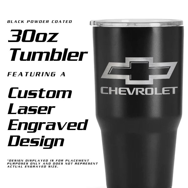 Custom Laser Engraved Drinkware - Chevy Bowtie