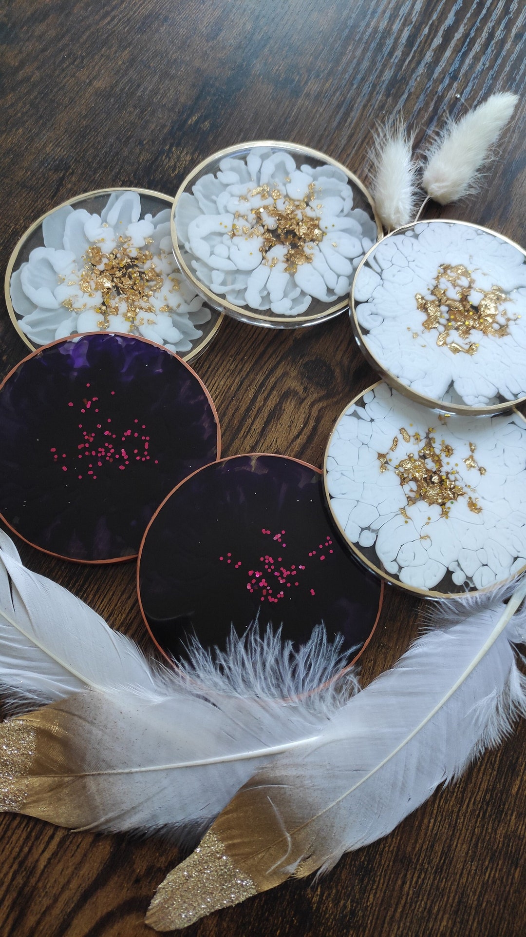 Coaster for Glasses Made of Epoxy Resin Resin Etsy