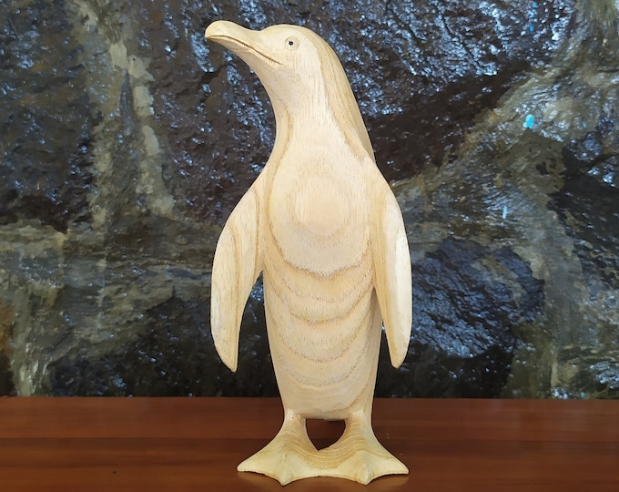 Hand Carved Penguin Statue Of Natural Wood 20 Cm Etsy hand-carved-penguin-statue-of-natural-wood-20-cm-etsy