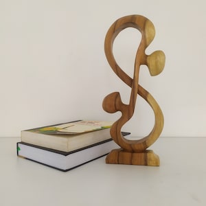 Dance couple sculpture. Abstract Wood Sculpture. Abstract Romantic wood Sculpture. Home decor. Mothers day.