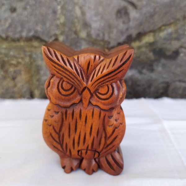 Beautiful wooden Jewelry Box / Owl Puzzle Box /Handcrafted puzzle box/ magic box