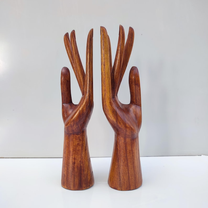 Hand Jewelry Display, Wooden Hand Displays for Rings, Bracelets and ...