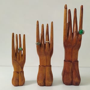 Hand Jewelry Display, Wooden Hand Displays for Rings, Bracelets and ...