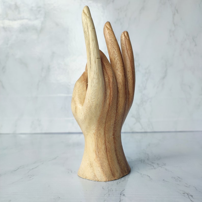 Mudra hand statue. Mudra wood sculpture. Hand Gesture Mudra Statue. Mudra decoration image 3