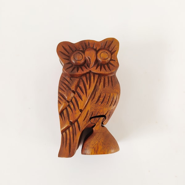 Beautiful wooden Jewelry Box / Owl puzzle box