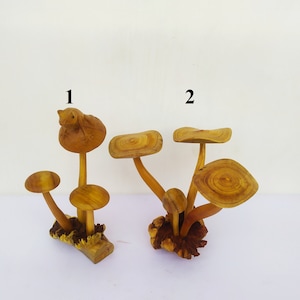 Beautiful mushroom statue. Broadleaf mushroom. Wooden Mushroom Sculpture Unique. Mothers day . Gift for Mother, Gifts for Her. home decor.