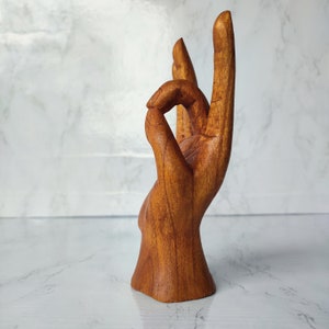 Mudra hand statue. Mudra wood sculpture. Hand Gesture Mudra Statue. Mudra decoration image 7