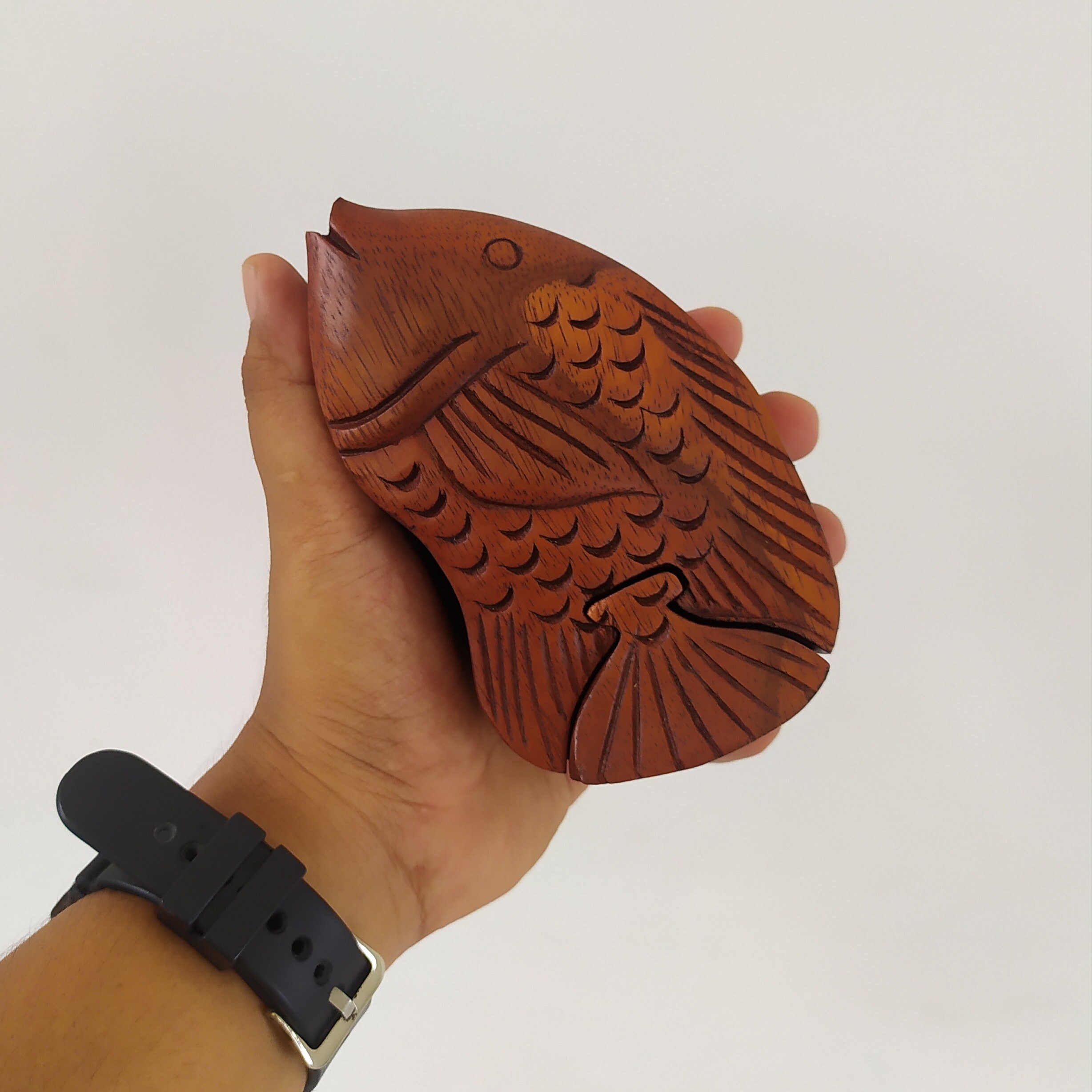 Buy Beautiful Wooden Jewelry Box / Fish Puzzle Box / Handcrafted Puzzle Box  / Magic Box / Christmas/birthday Gift / Mothers Day Online in India 
