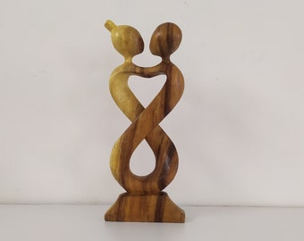Jempinis Wood Dancing Couple Statue - Romantic Gift