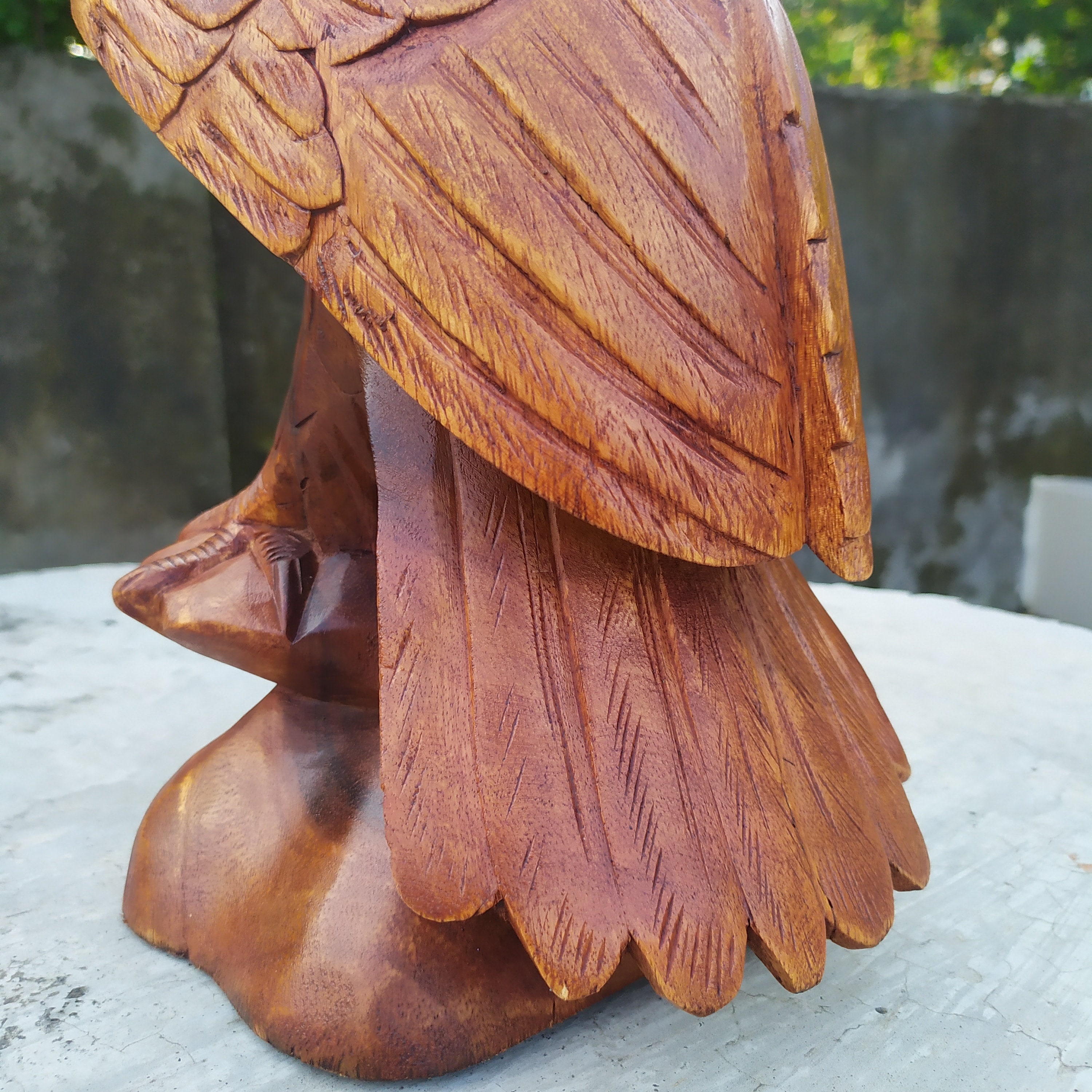 木製鷲の彫刻 大きな木製の鷲の彫刻 - Etsy 日本