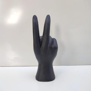 Hand Carved Wooden Peace Sign, Jempinis Wood Sculpture image 10