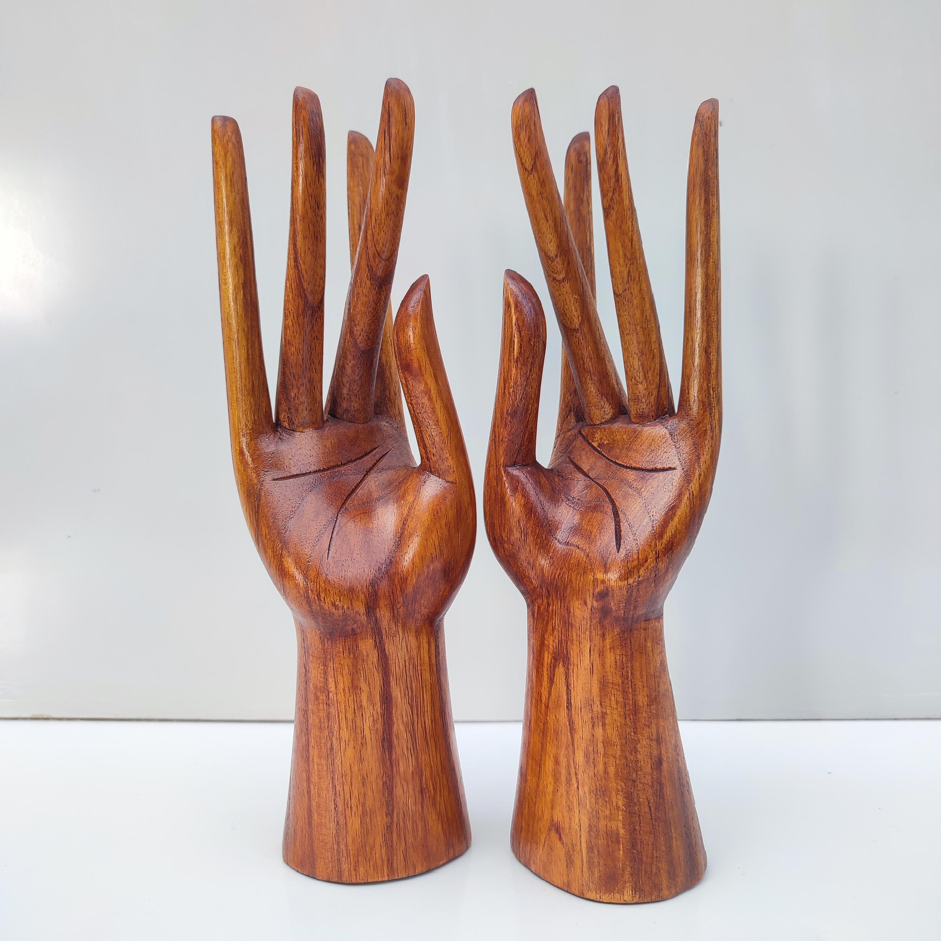Hand Jewelry Display, Wooden Hand Displays for Rings, Bracelets and ...
