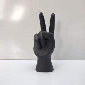 Hand Carved Wooden Peace Sign, Jempinis Wood Sculpture image 8