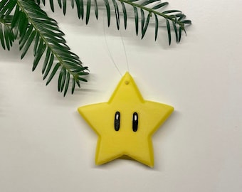 Super Mario Stern | Christbaumschmuck | Weihnachtsbaumschmuck | Ornament