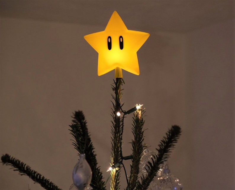 Super Mario Star Tree Topper Christmas Star Christmas Tree Decoration